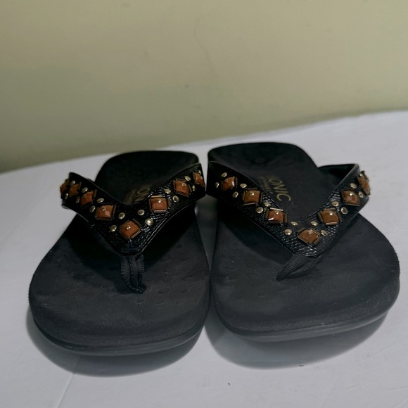 Vionic Rest Floriana Beaded Thong Arch Support  Flip Flops Lightweight EVA Flats - Picture 9 of 16